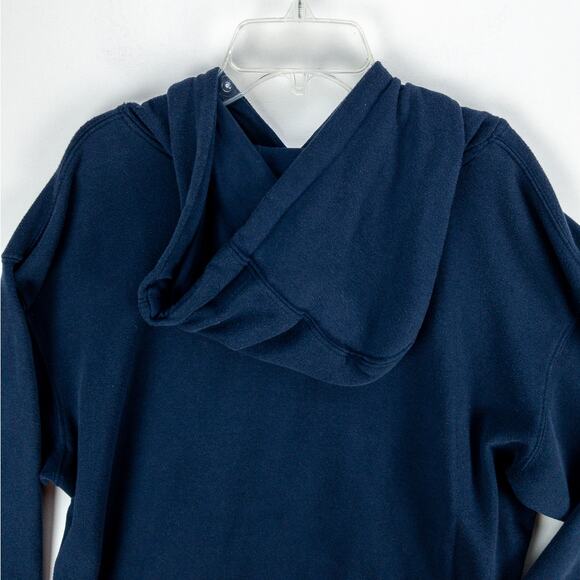 Ariat Hoodie Men’s Medium Pullover Navy Blue Southwest Graphic Logo Ranch Fleece - Picture 11 of 13